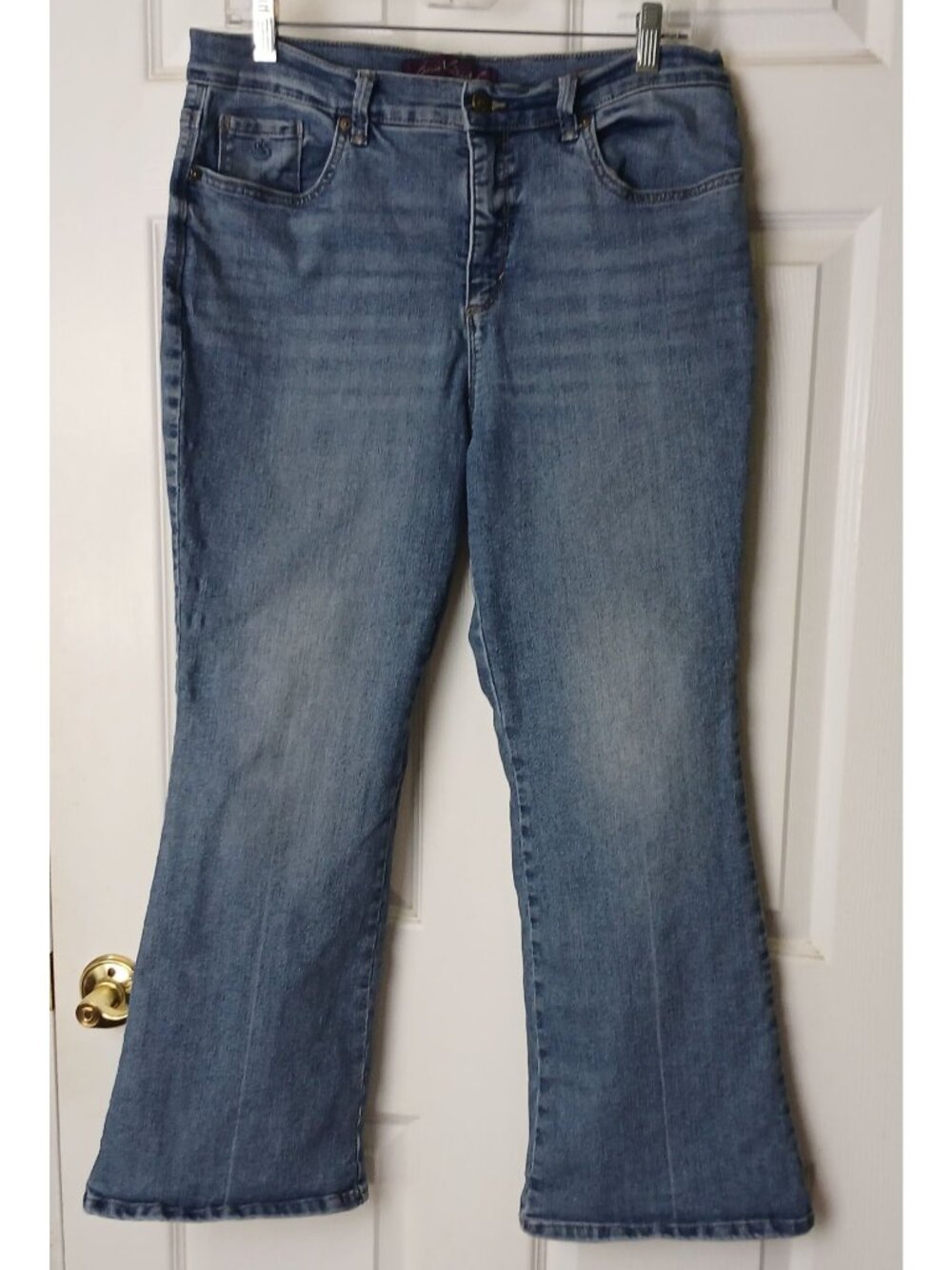 Gloria Vanderbilt Amanda Bootcut Jeans Size 12PS Medium Wash Denim 5 pocket #Z-6